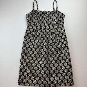 Limited Edition Dress Size 8 Excellent Condition Black w/ Gold Circles Polkadots